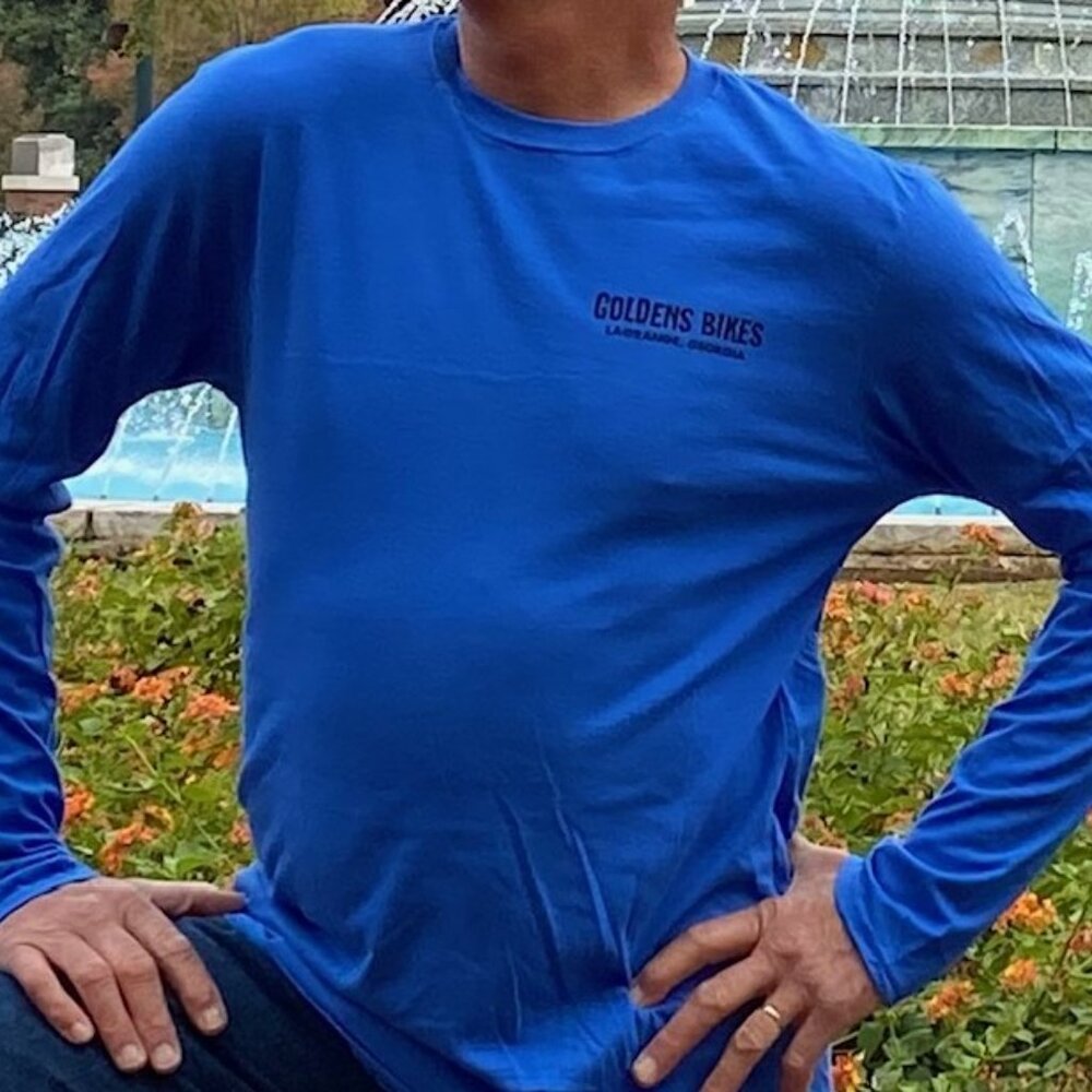 Long Sleeve, Gildan 100% Cotton, T-Shirt, Logo, New Multiple Sizes, Blue